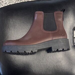 UGG Chocolate Leather Ankle Boots